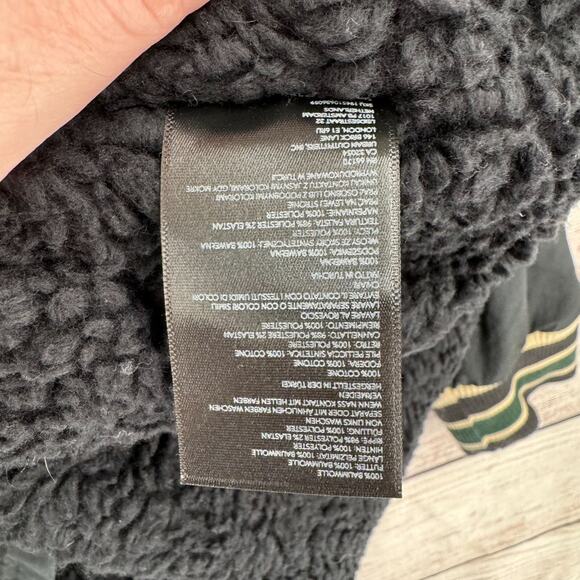 BDG Urban Outfitters Sherpa Lined Bomber Jacket‎ Men's Size Large Black - Picture 10 of 13